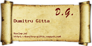 Dumitru Gitta névjegykártya